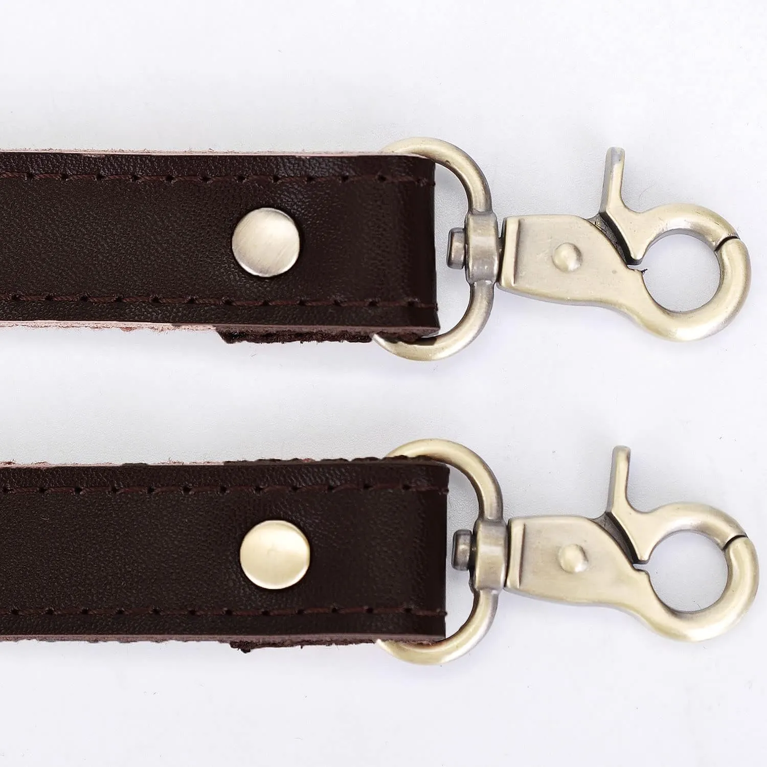 VanEnjoy Pair Genuine Leather Purses Strap Sewing Canvas Backing Bag Handles Replacement