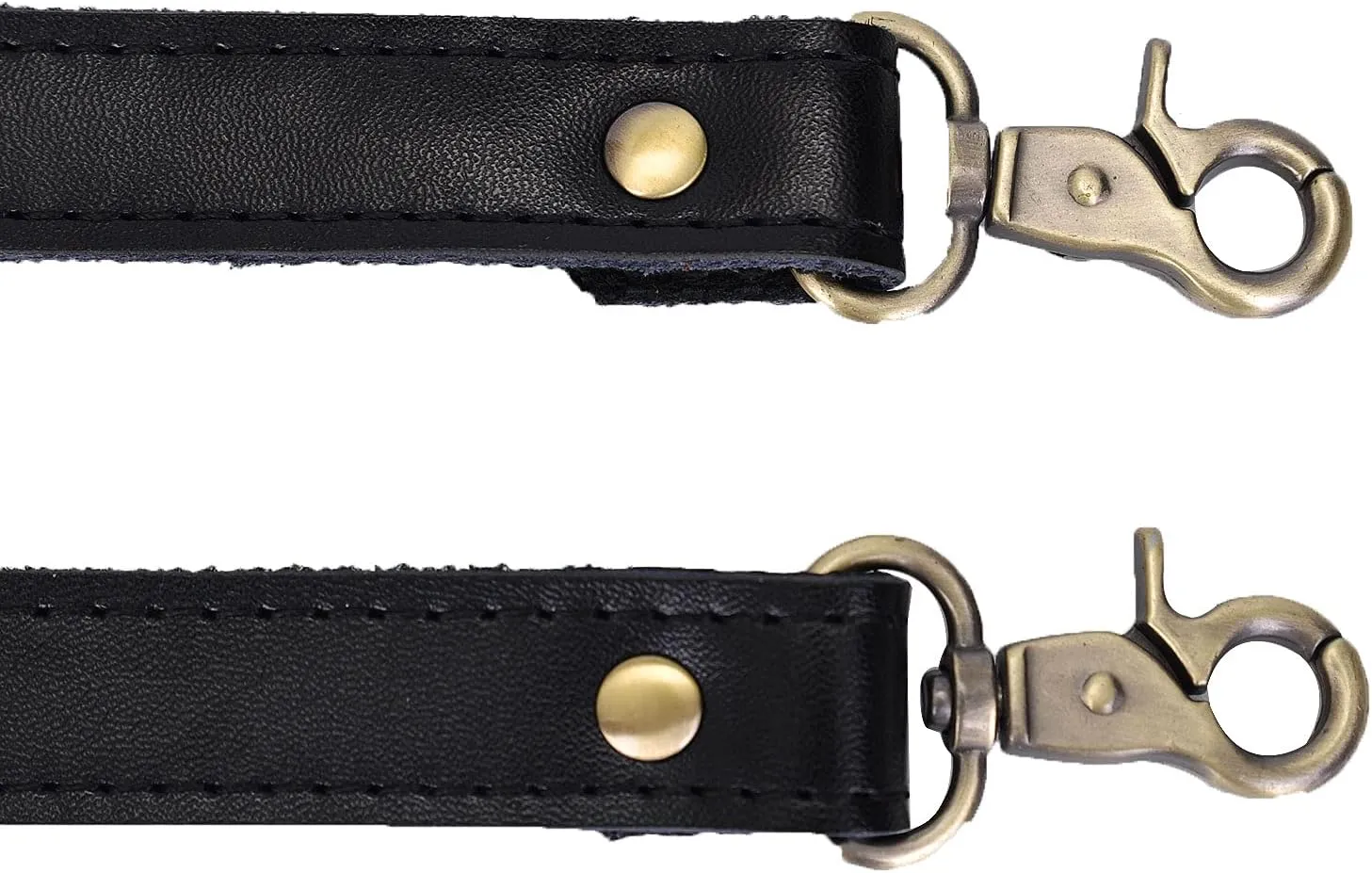 VanEnjoy Pair Genuine Leather Purses Strap Sewing Canvas Backing Bag Handles Replacement