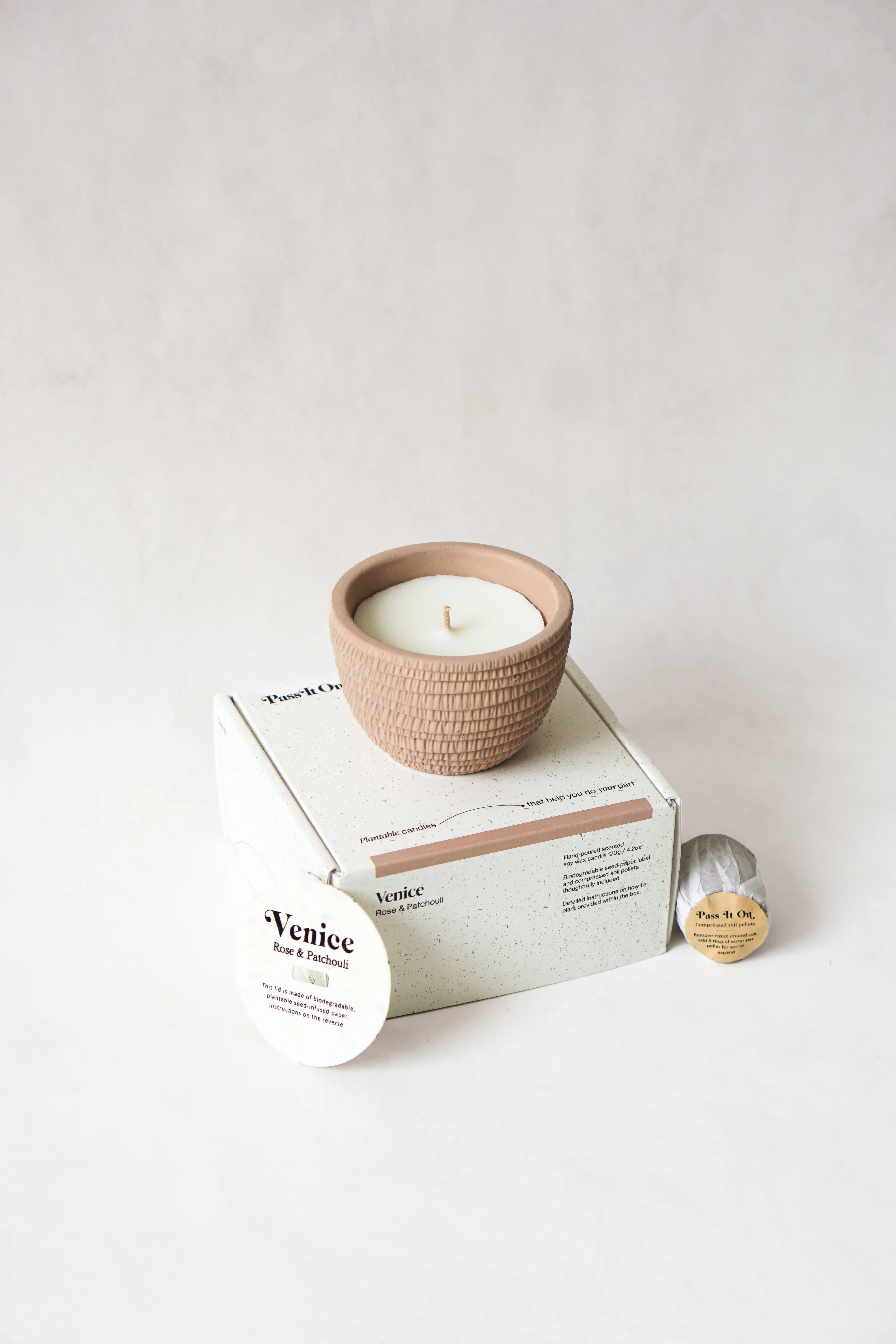 Venice, Rose & Patchouli Plantable Candles
