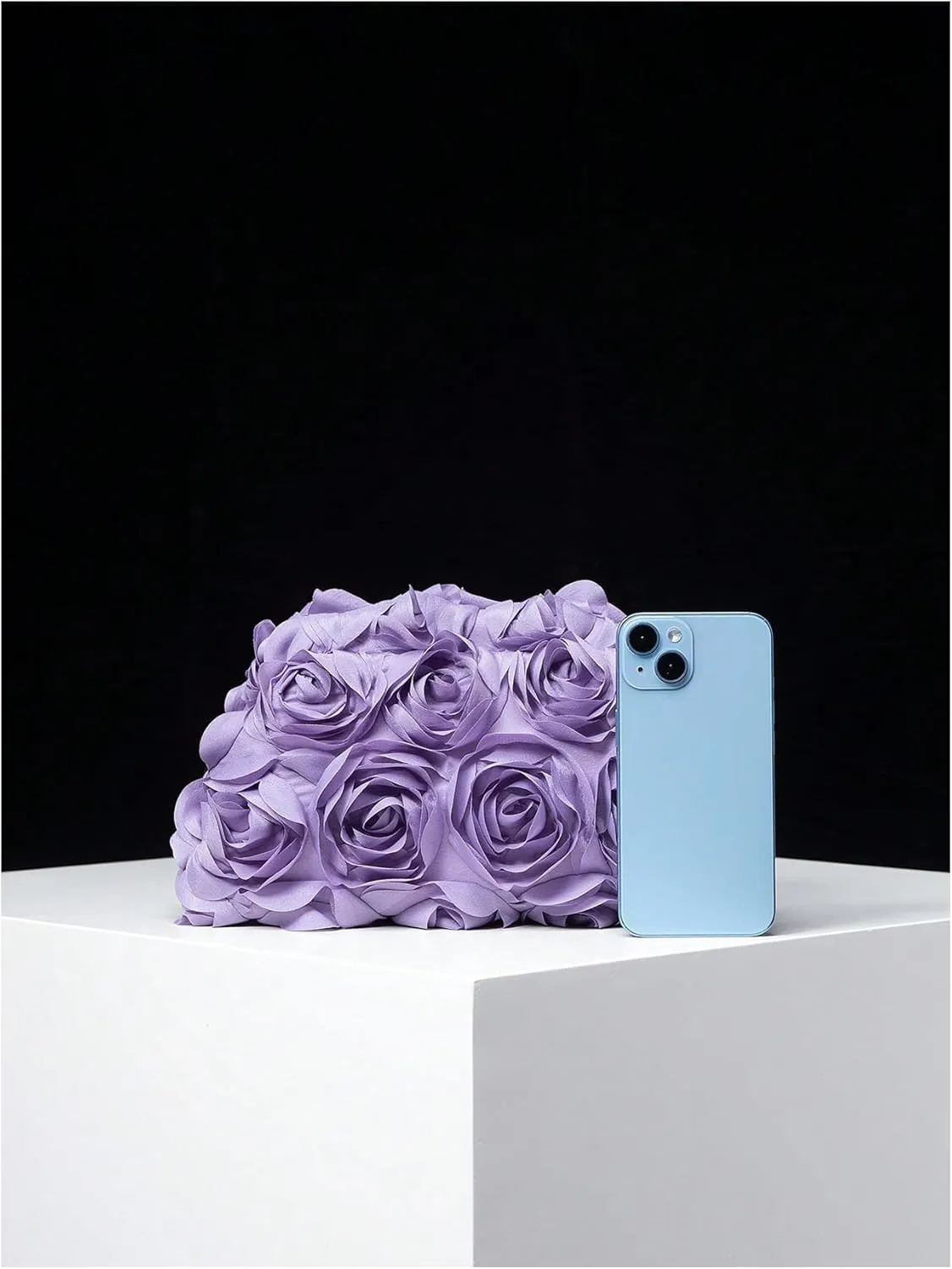 Verdusa Women's 3D Flower Clutch Evening Bag Floral Purses Party Prom Handbags