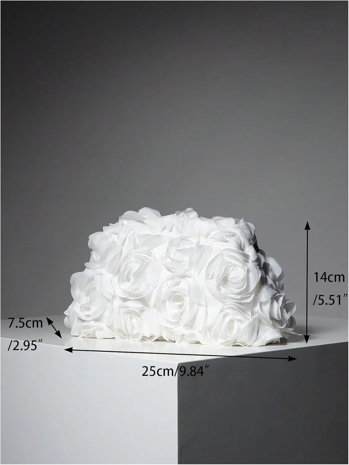 Verdusa Women's 3D Flower Clutch Evening Bag Floral Purses Party Prom Handbags