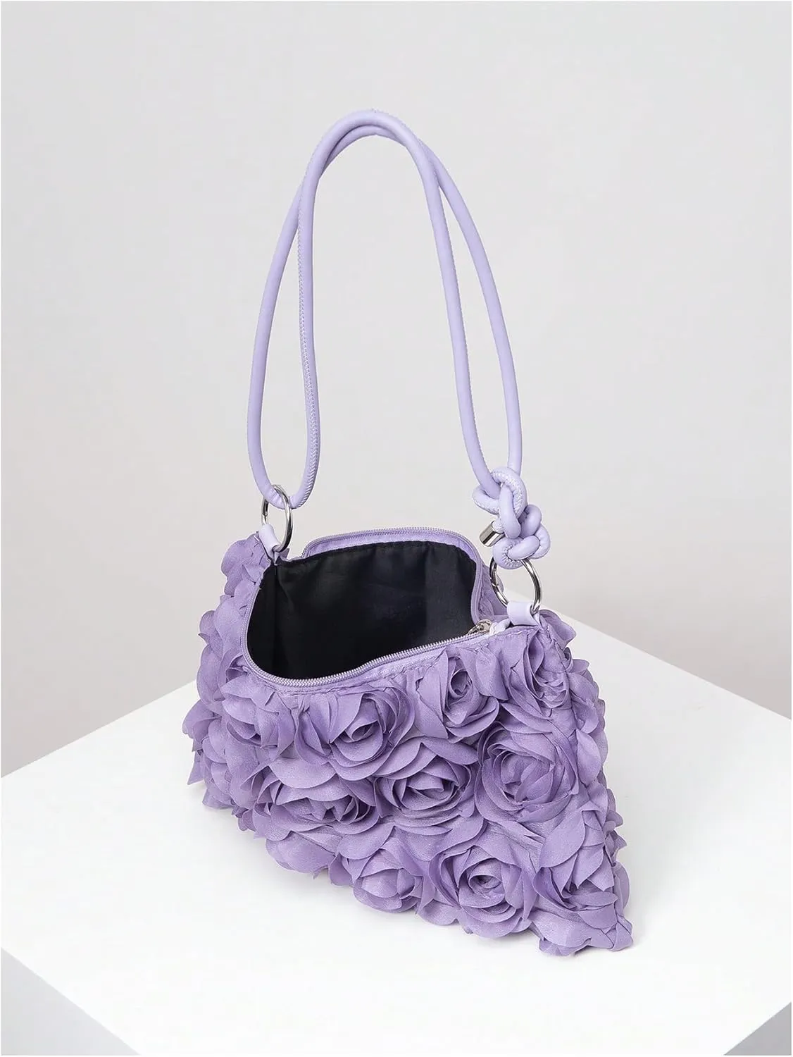 Verdusa Women's 3D Flower Floral Evening Handbag Shoulder Hobo Bag Party Clutch Purse