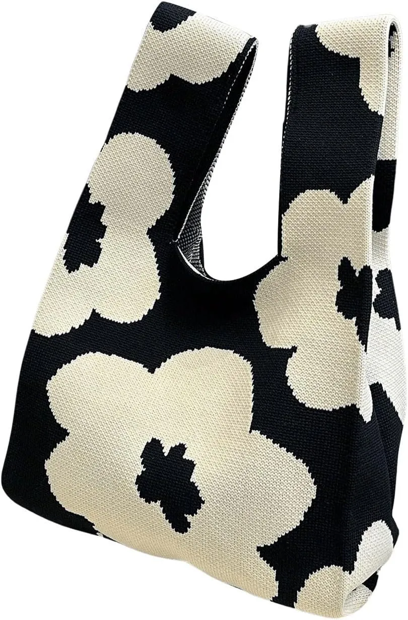 Verdusa Women's Floral Crochet Handbags Knit Clutch Handbags Satchel Purses
