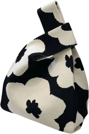 Verdusa Women's Floral Crochet Handbags Knit Clutch Handbags Satchel Purses