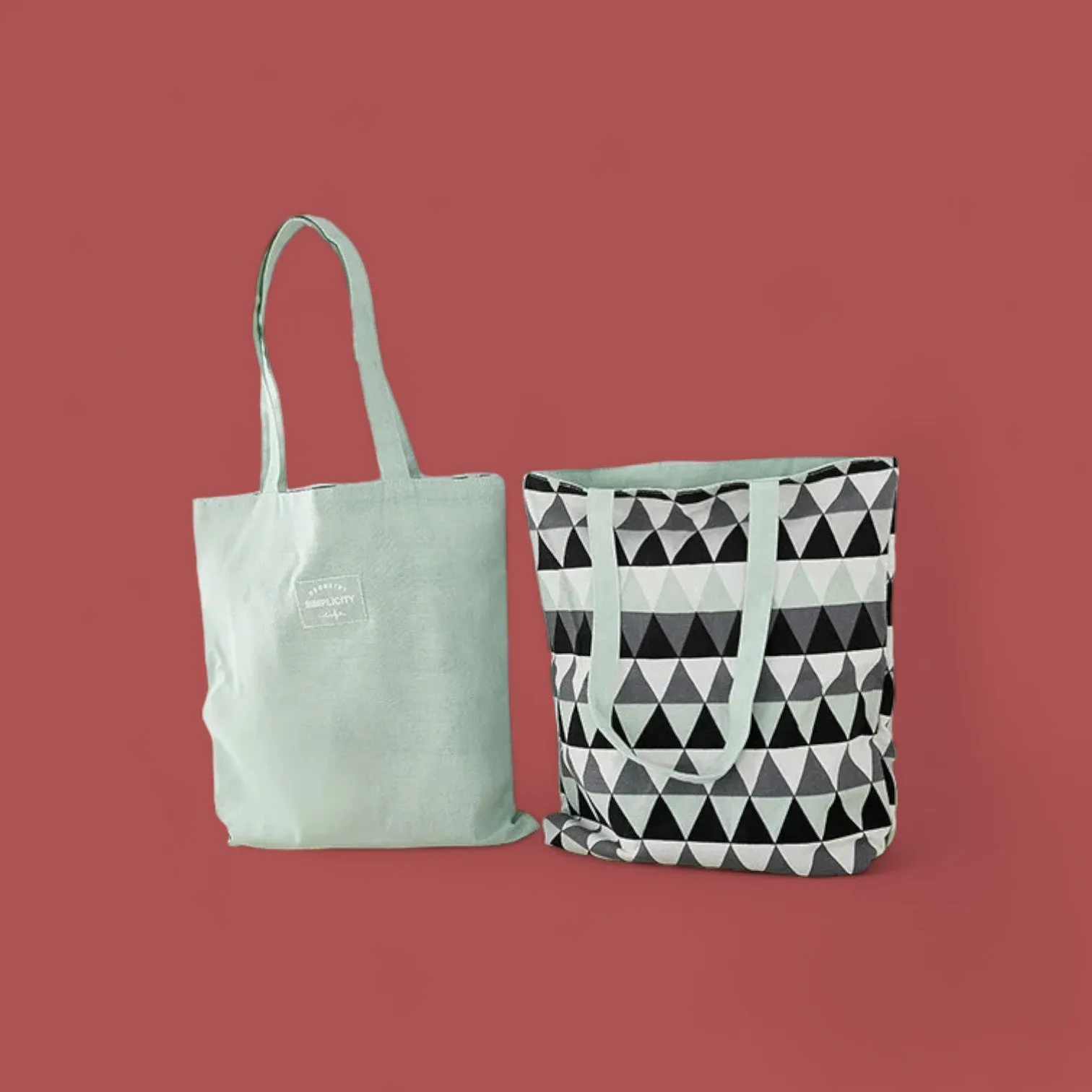 VersaStyle Cotton Canvas Tote Bag - Double-Sided Design for Every Mood