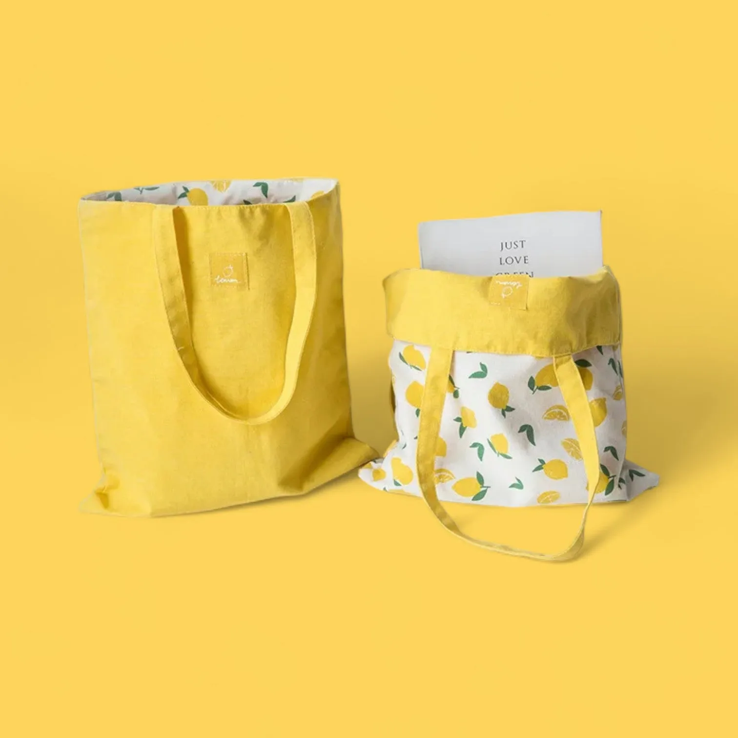 VersaStyle Cotton Canvas Tote Bag - Double-Sided Design for Every Mood