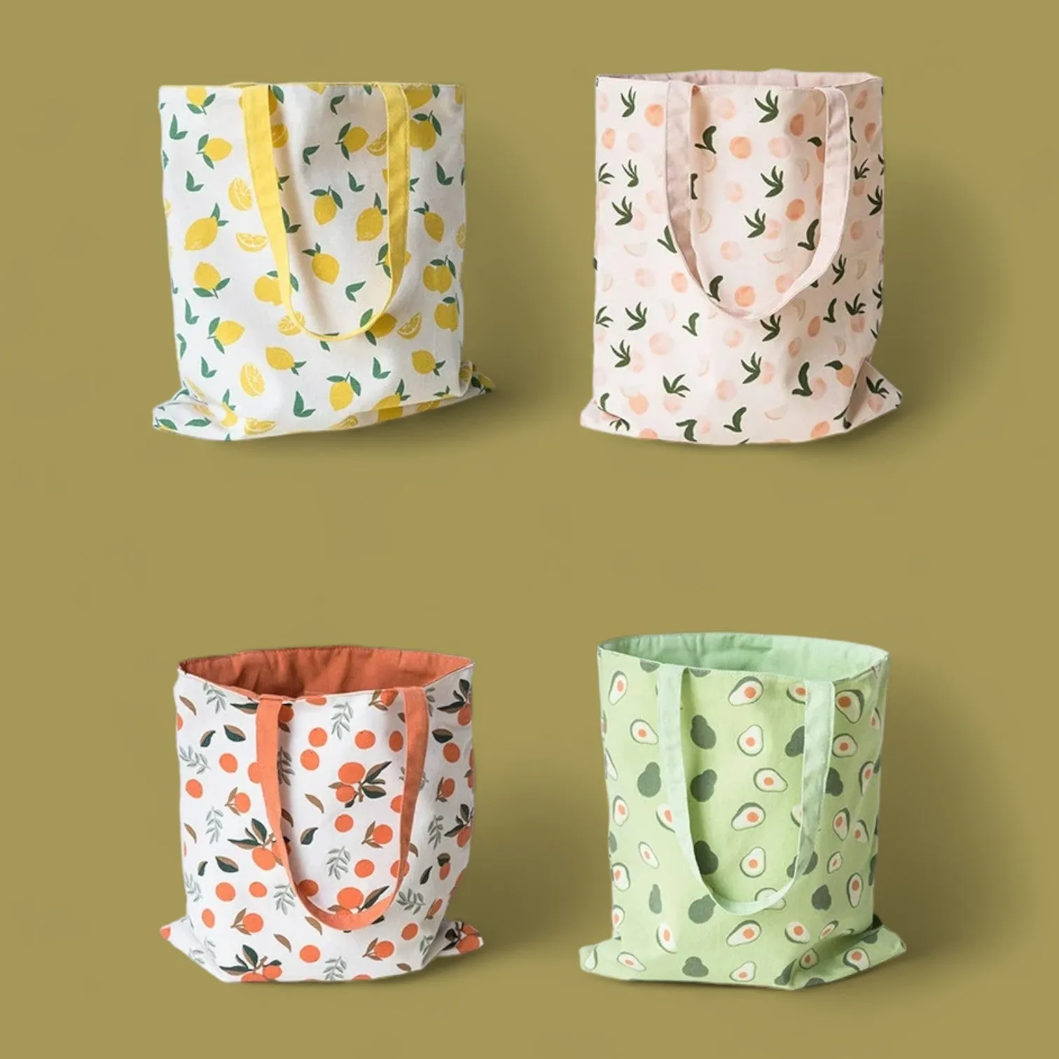 VersaStyle Cotton Canvas Tote Bag - Double-Sided Design for Every Mood