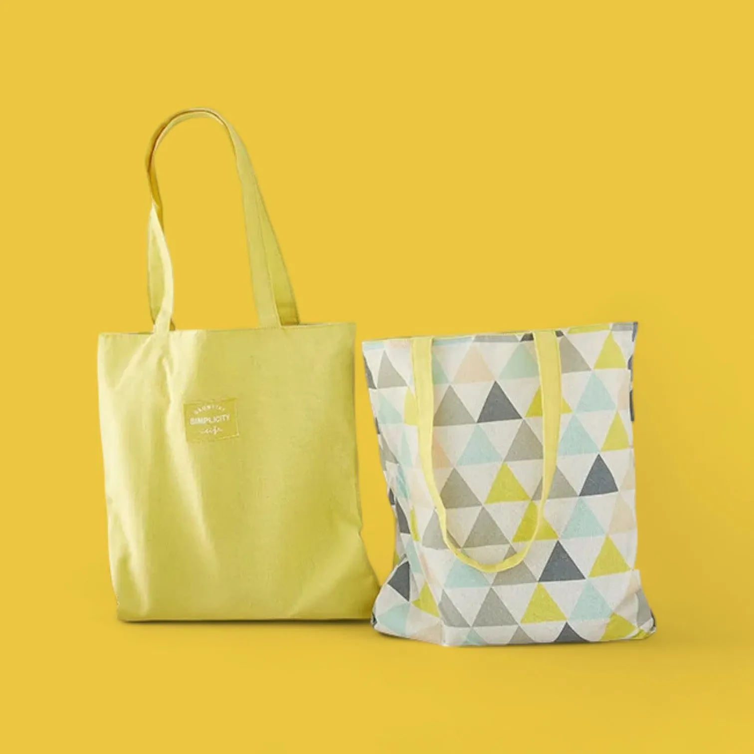 VersaStyle Cotton Canvas Tote Bag - Double-Sided Design for Every Mood