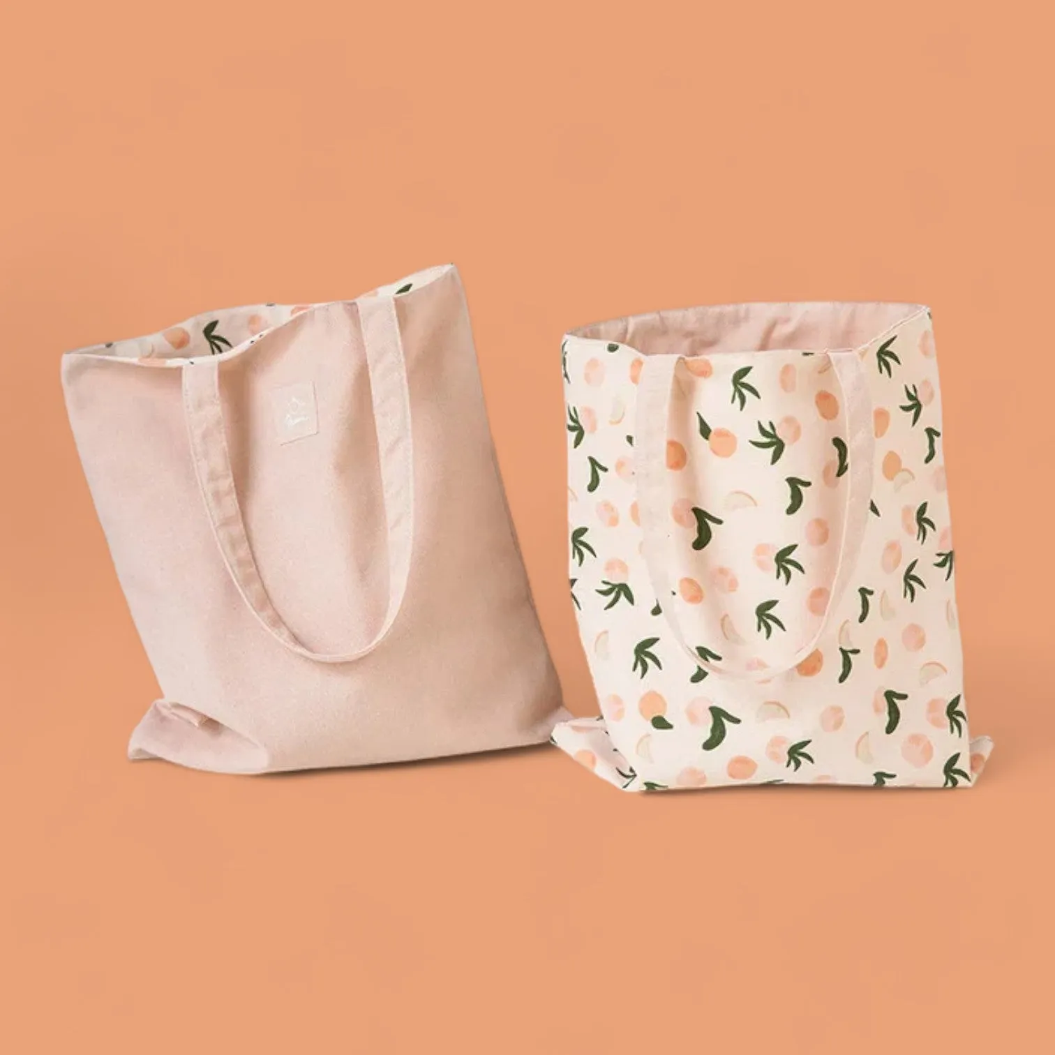 VersaStyle Cotton Canvas Tote Bag - Double-Sided Design for Every Mood