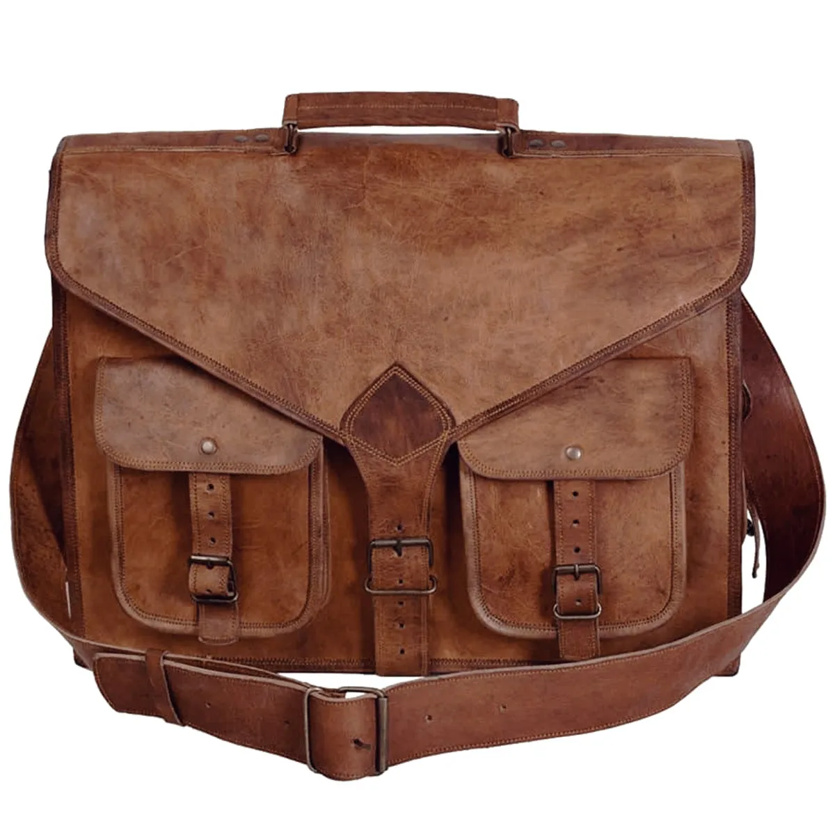 Vintage Rebel Leather Messenger Bag