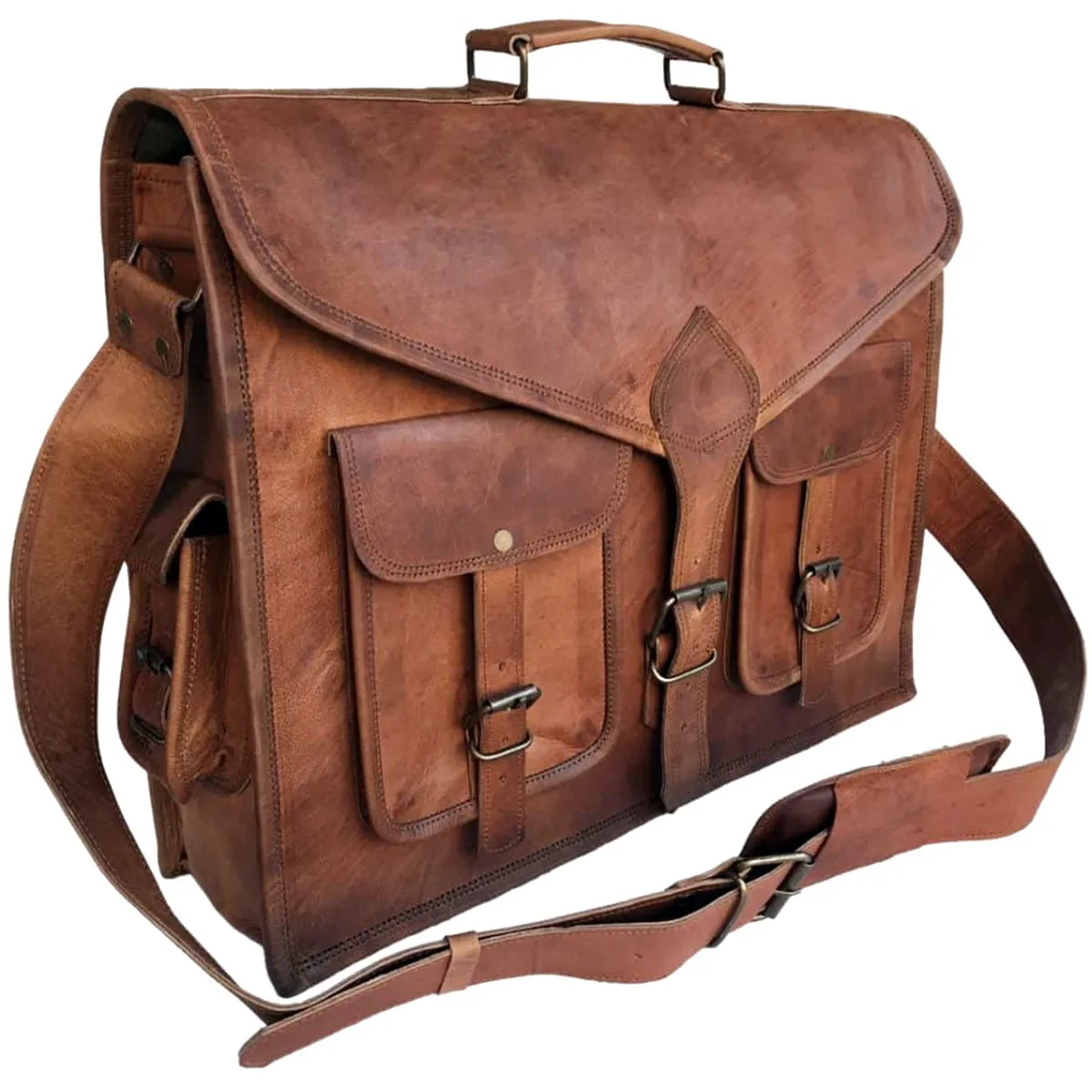 Vintage Rebel Leather Messenger Bag