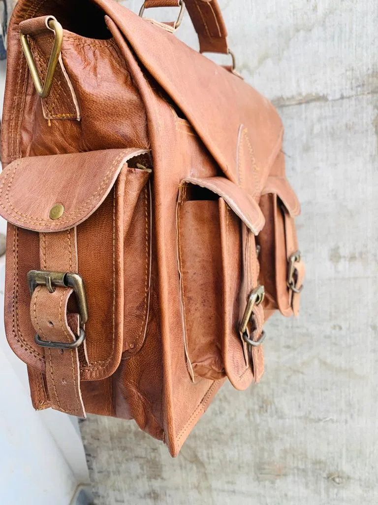 Vintage Rebel Leather Messenger Bag