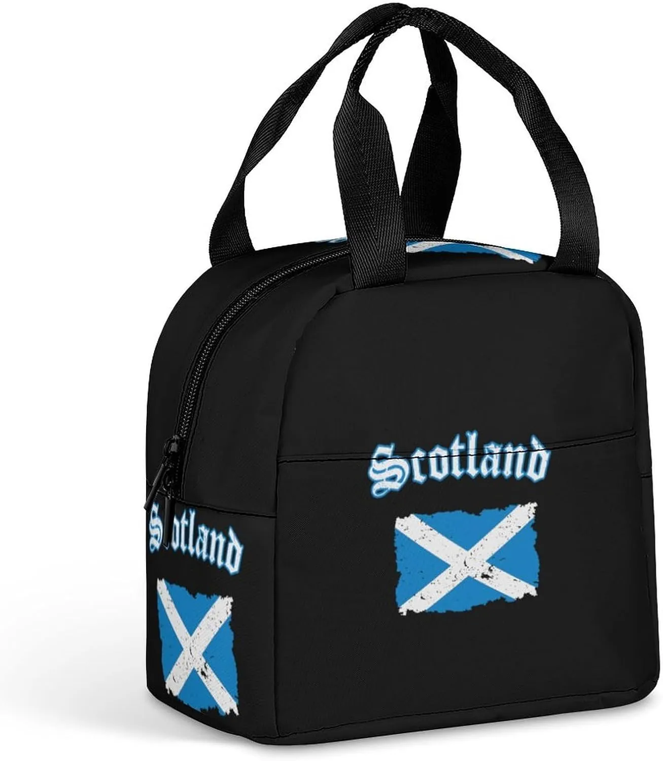 Vintage Scotland Flag Insulated Meal Tote Bag Portable Lunch Box Container Food Handbags for Men Women