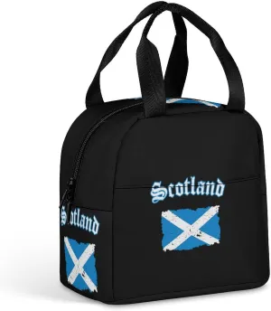 Vintage Scotland Flag Insulated Meal Tote Bag Portable Lunch Box Container Food Handbags for Men Women