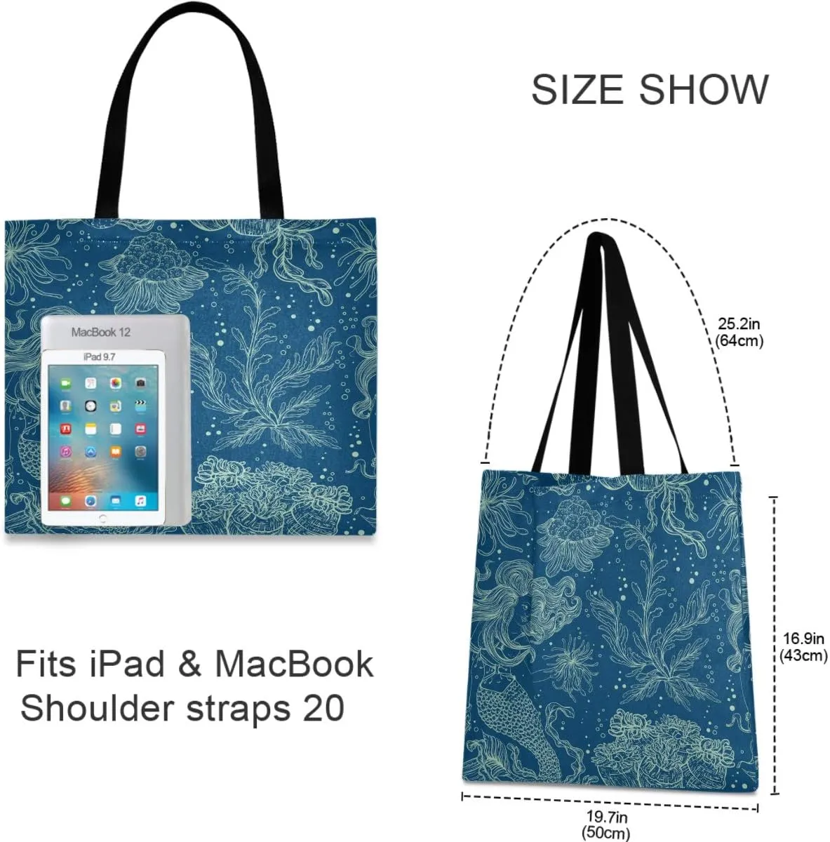 visesunny Fashion Floral Tote Bag with Interior Pocket Lightweight Travel Shoulder Bag Handbag Purse