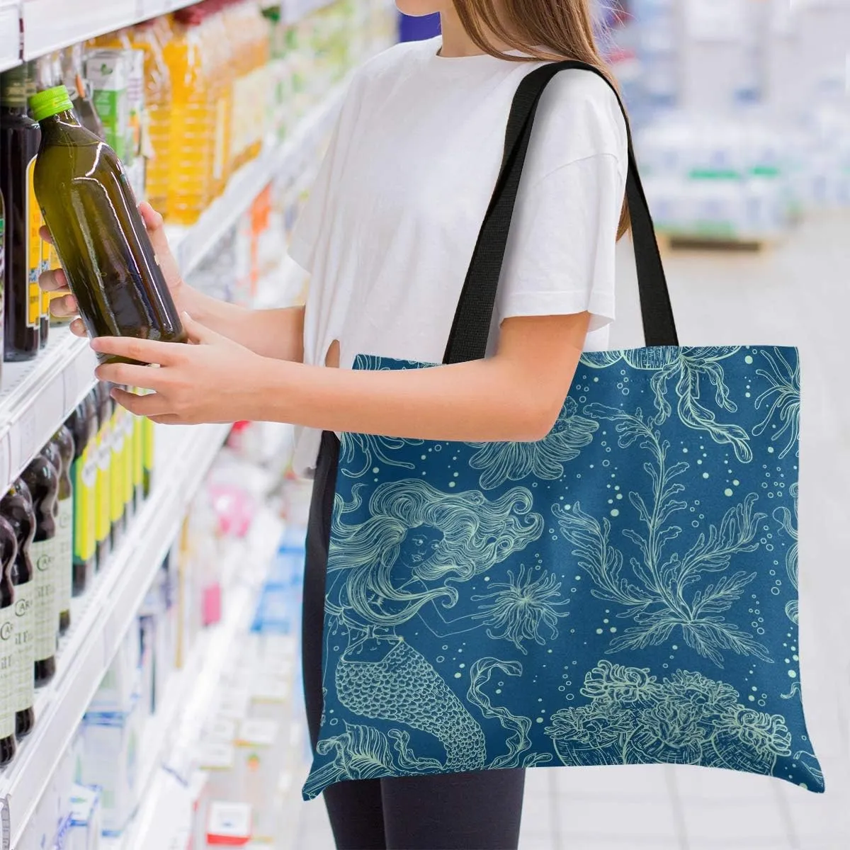 visesunny Fashion Floral Tote Bag with Interior Pocket Lightweight Travel Shoulder Bag Handbag Purse