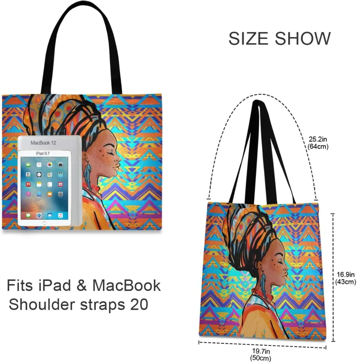 Visesunny Floral Beach Tote Stylish Travel Shopping Duty Bag with Long Handles