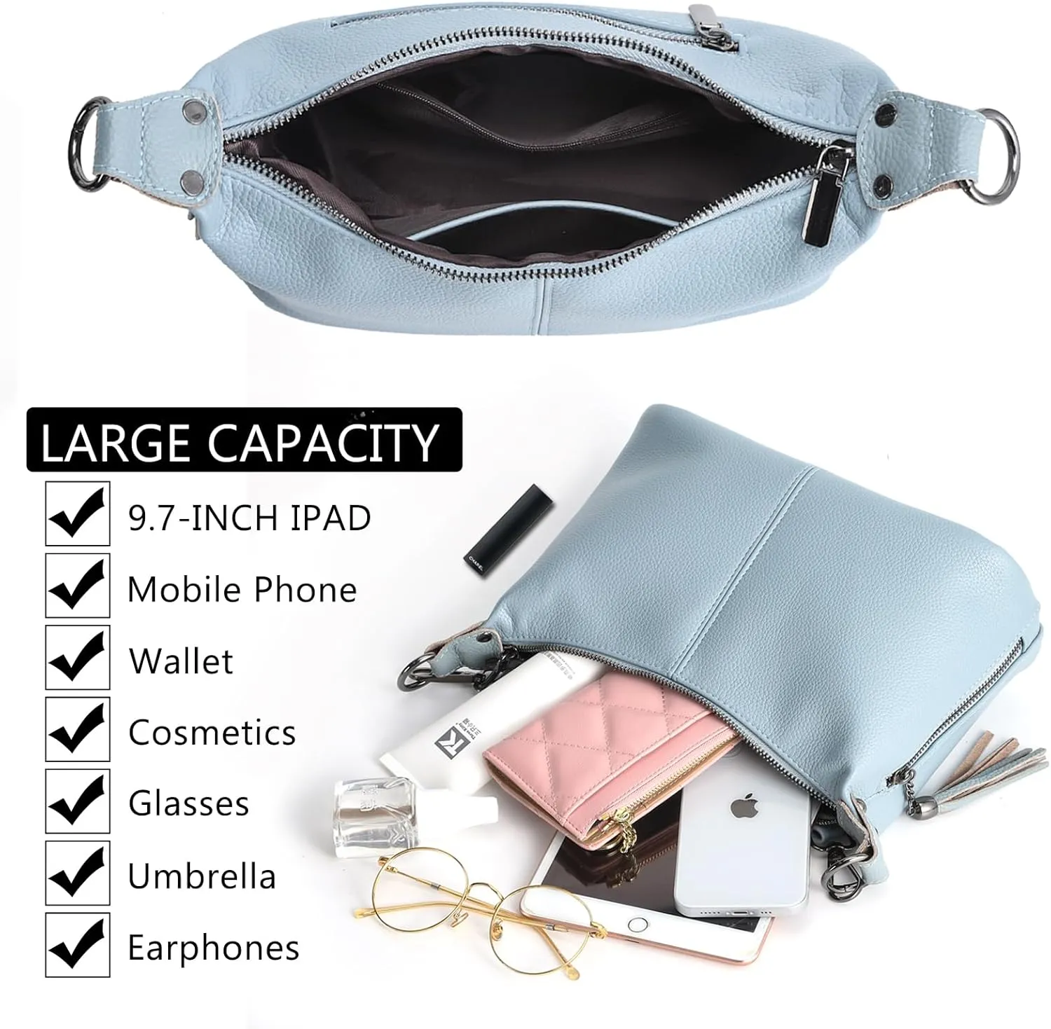 VODIU Small Hobo Purses for Women Shoulder Bag Top Handle Crossbody Bags for Women Trendy Tote Handbags with Strap