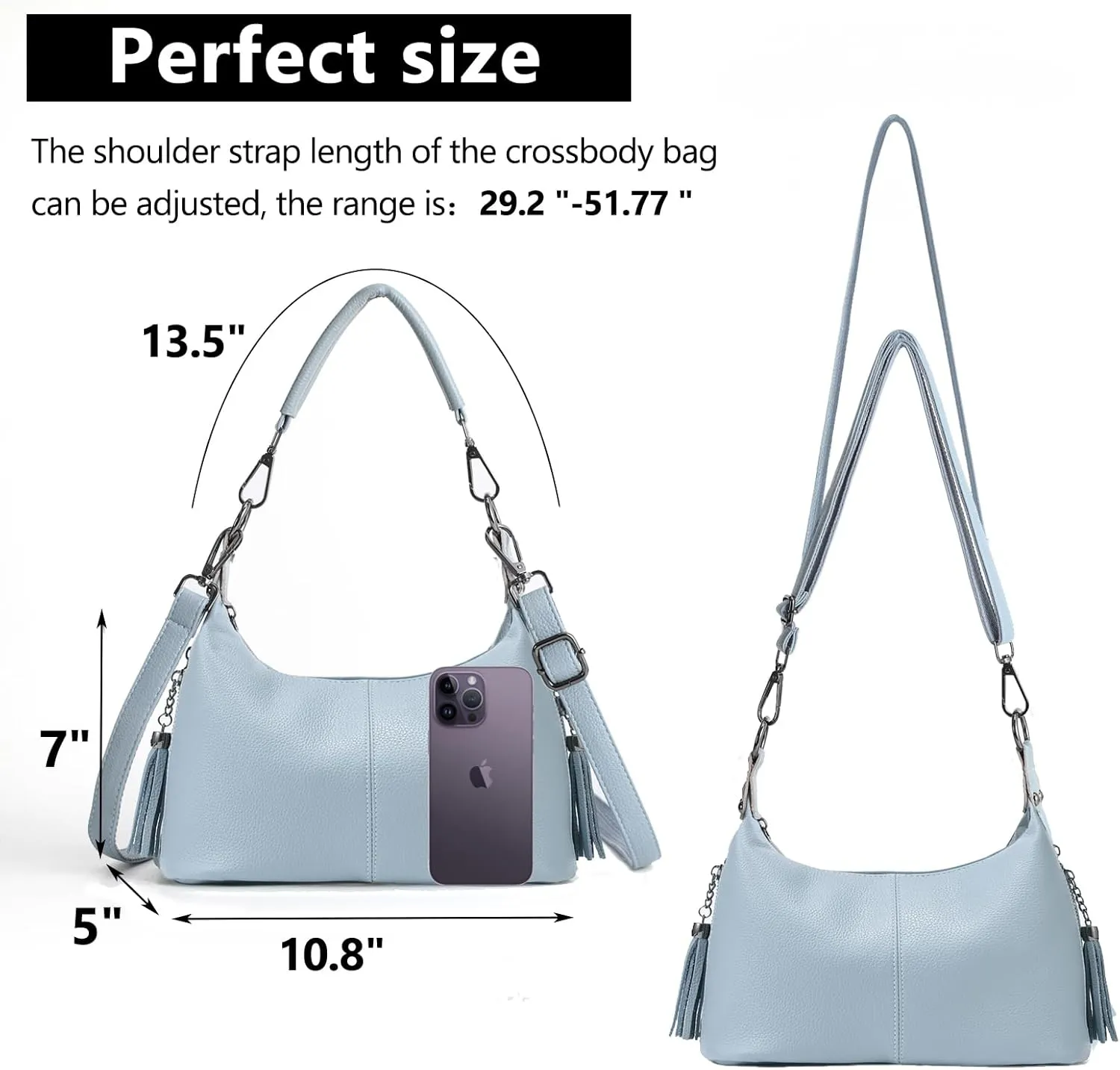VODIU Small Hobo Purses for Women Shoulder Bag Top Handle Crossbody Bags for Women Trendy Tote Handbags with Strap