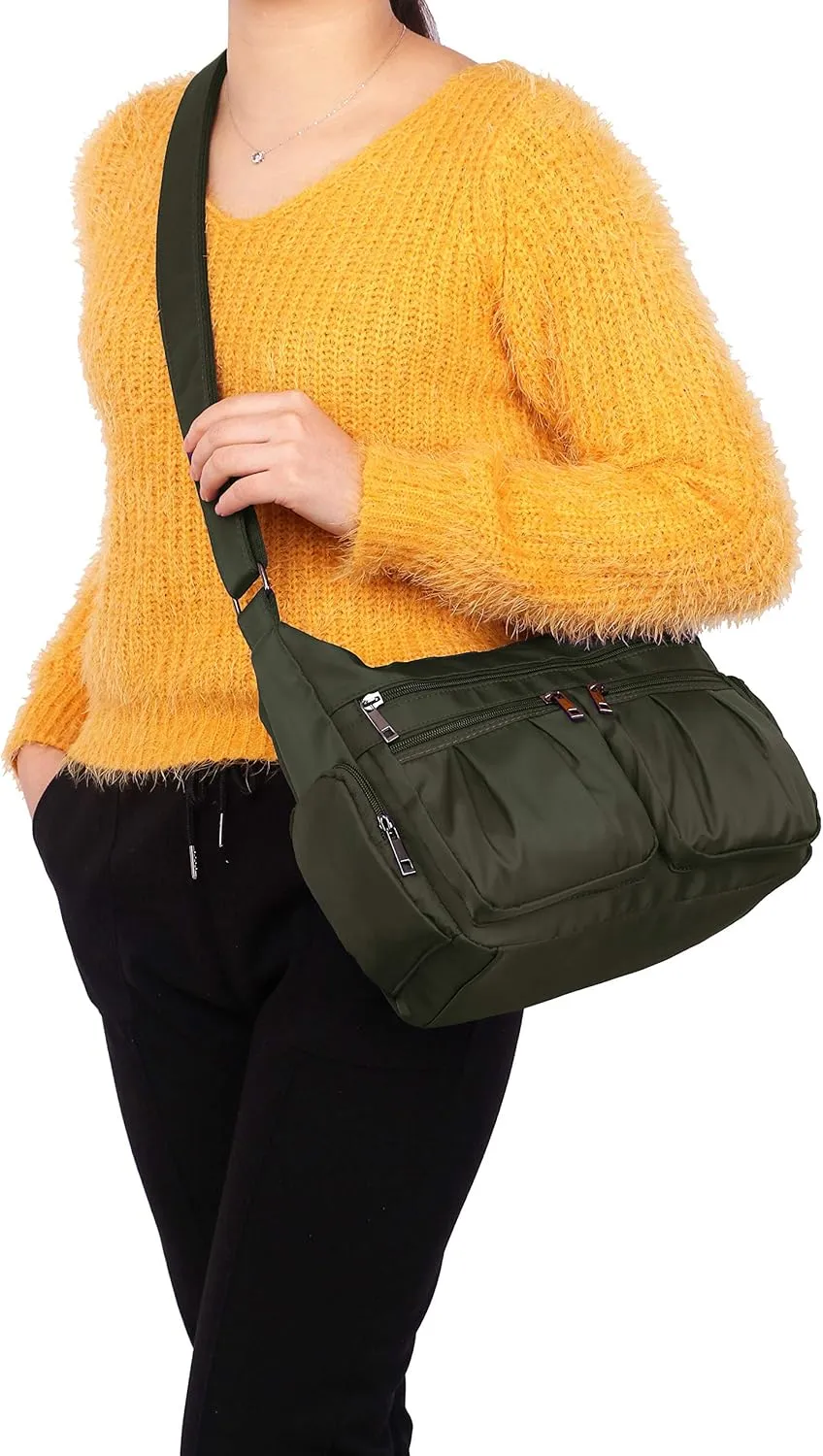 VOLGANIK ROCK Crossbody Purses for Women Shoulder Handbags Lightweight Waterproof Nylon Travel Bag Ladies Pocketbooks