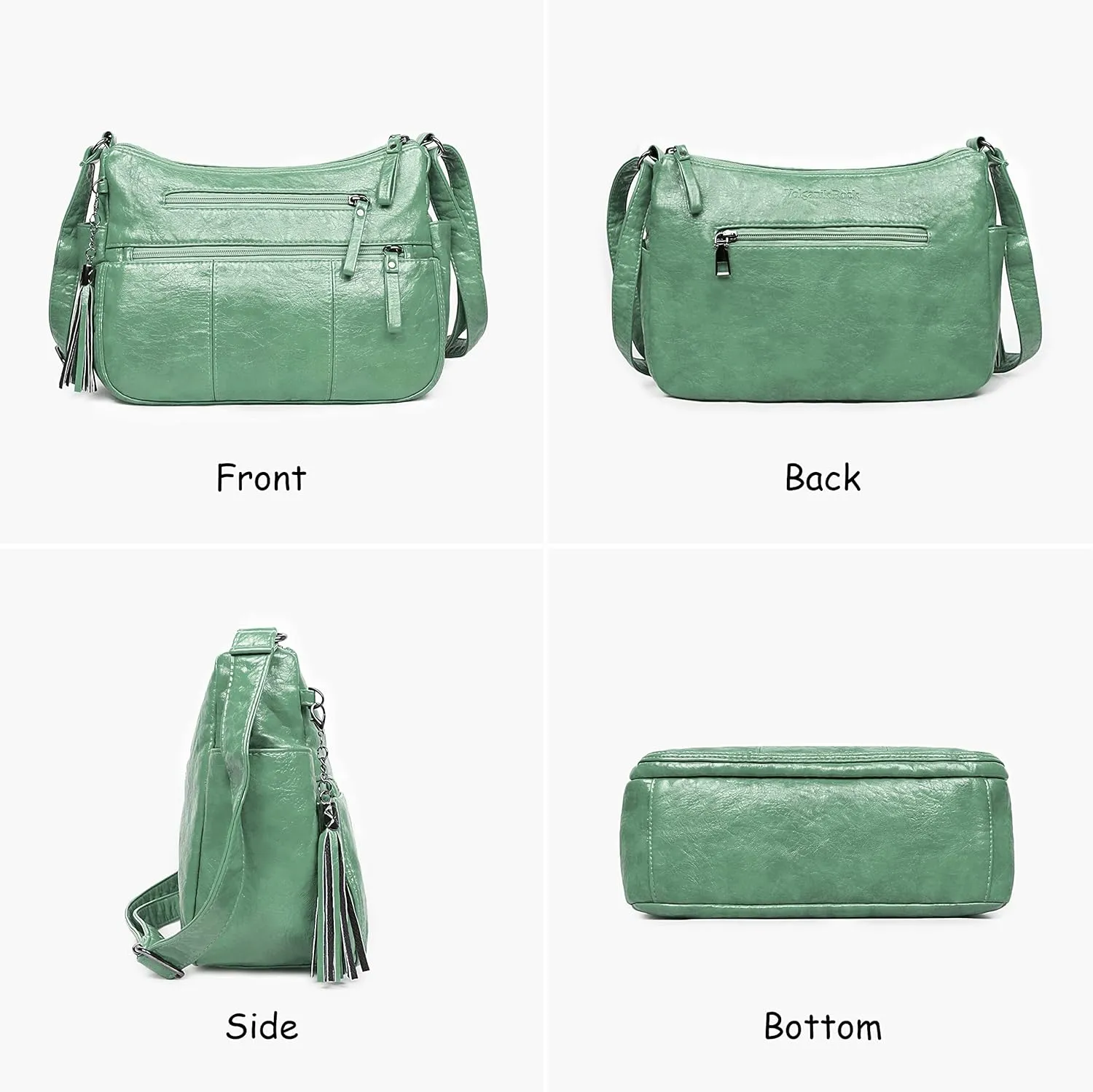 VOLGANIK ROCK Purses for Women Soft PU Leather Shoulder Bag Ladies Crossbody Purse and handbags Lightweight Pocketbook
