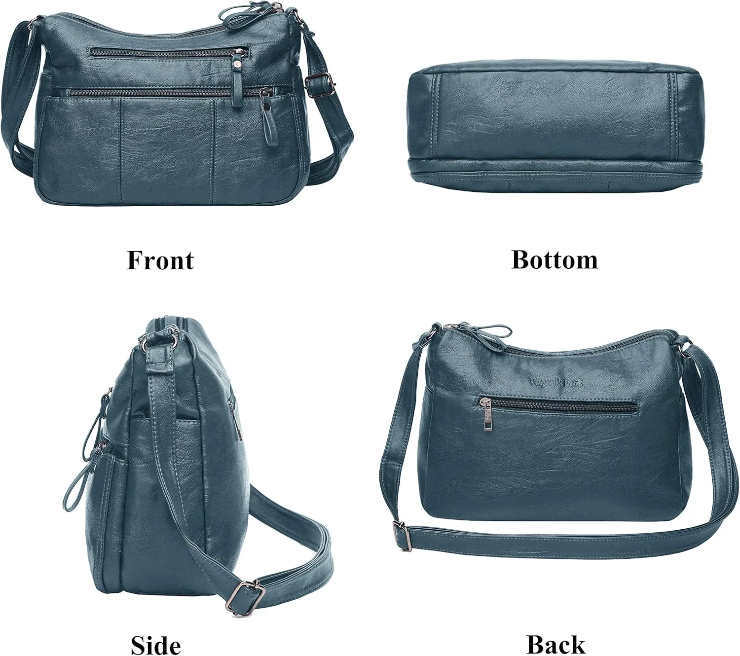 VOLGANIK ROCK Purses for Women Soft PU Leather Shoulder Bag Ladies Crossbody Purse and handbags Lightweight Pocketbook
