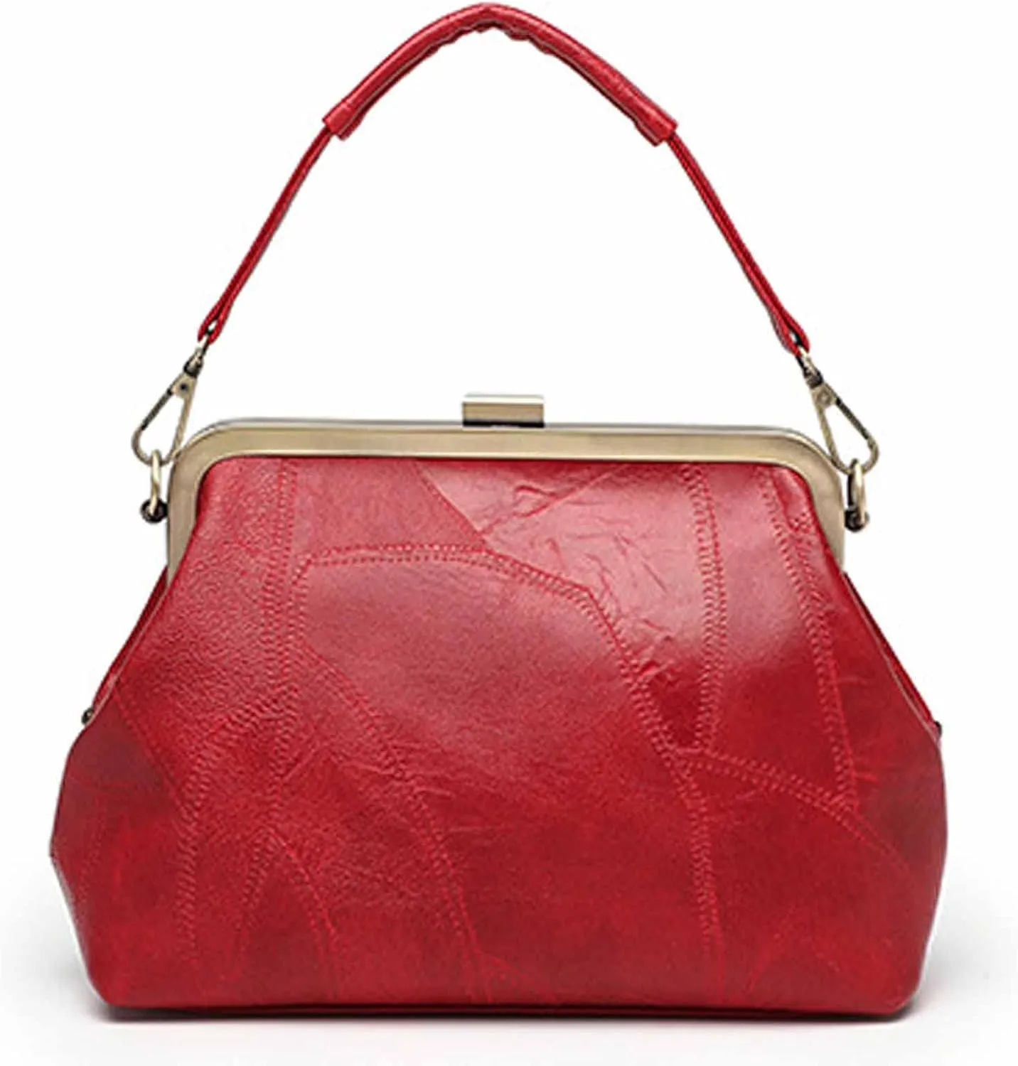 Women Punk Purse Top-handle Handbag Rivet Shoulder Crossbody Bag PU Leather Tote Satchel