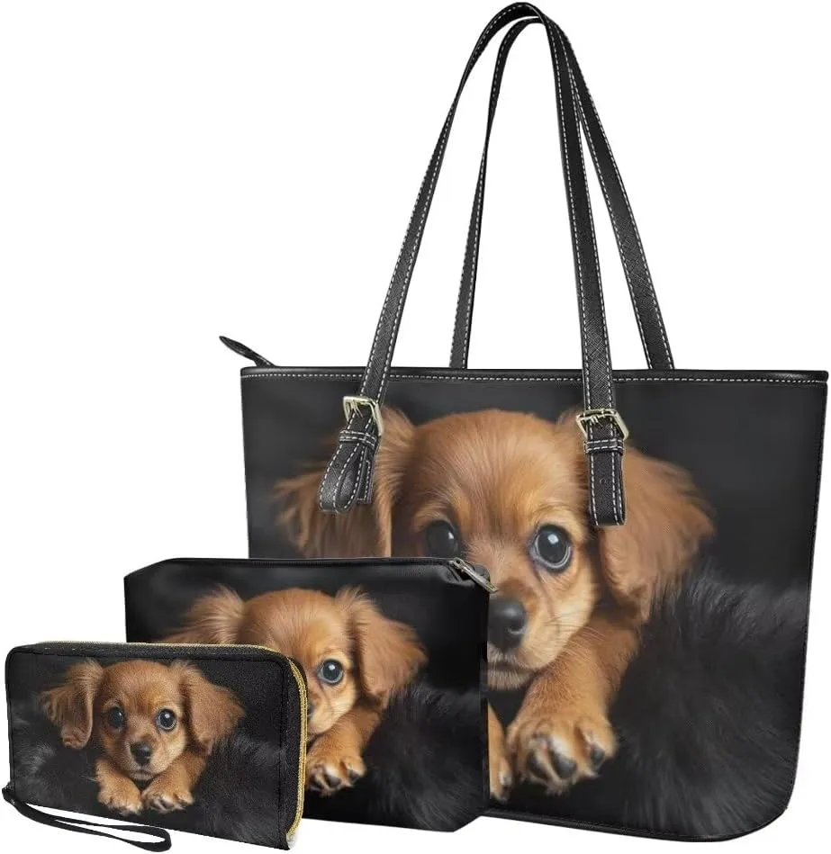 Women Purse Handbags Wallet Sets Leather Shoulder Tote Bag for Women,Top Handle Purse with Wrist Wallet Bag
