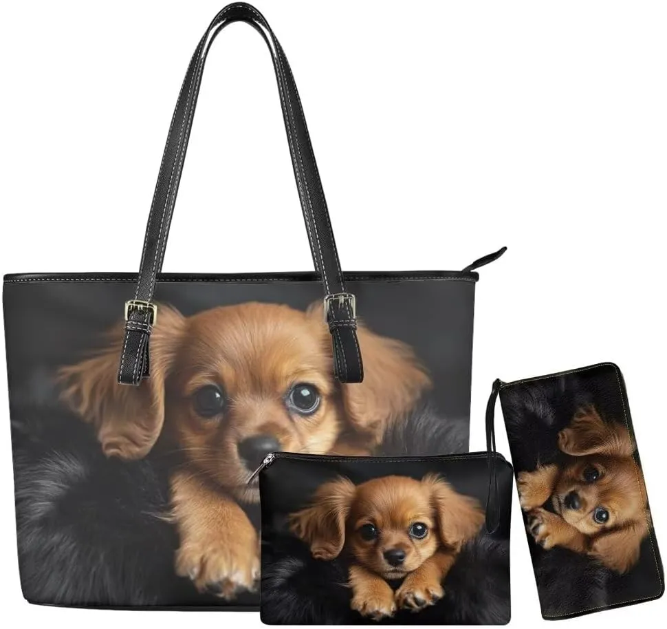 Women Purse Handbags Wallet Sets Leather Shoulder Tote Bag for Women,Top Handle Purse with Wrist Wallet Bag