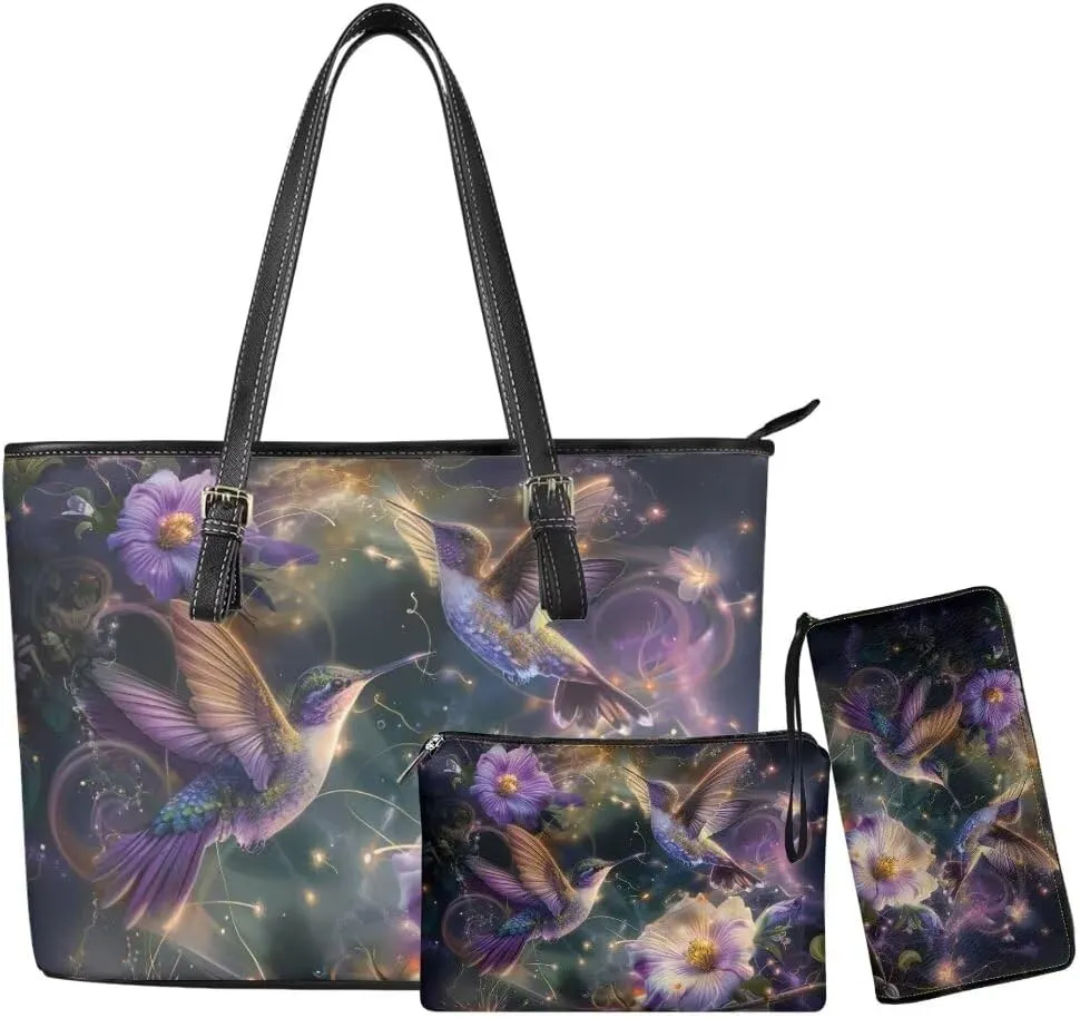 Women Purse Handbags Wallet Sets Leather Shoulder Tote Bag for Women,Top Handle Purse with Wrist Wallet Bag