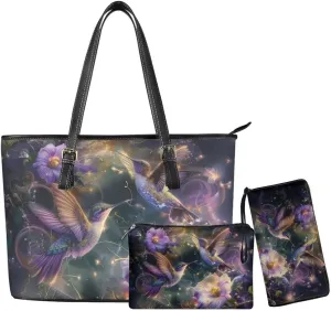 Women Purse Handbags Wallet Sets Leather Shoulder Tote Bag for Women,Top Handle Purse with Wrist Wallet Bag