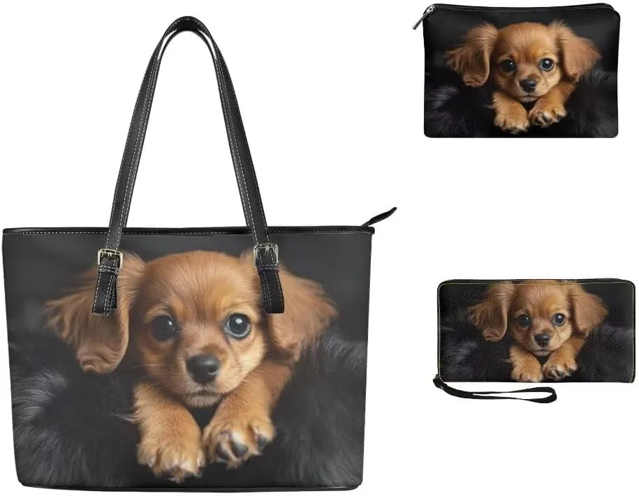 Women Purse Handbags Wallet Sets Leather Shoulder Tote Bag for Women,Top Handle Purse with Wrist Wallet Bag