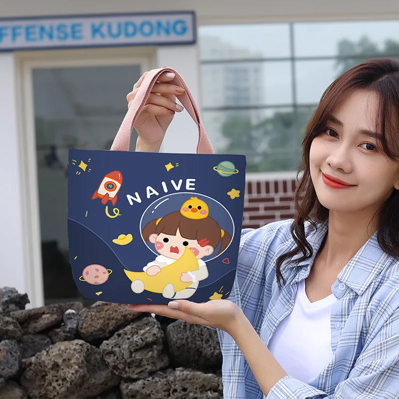 Women's Canvas Cartoon Cabs Korean Style Bags