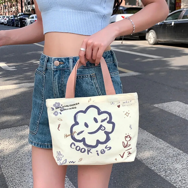 Women's Canvas Cartoon Cabs Korean Style Bags
