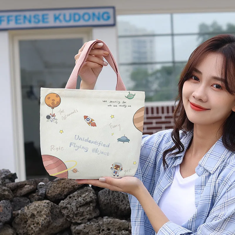 Women's Canvas Cartoon Cabs Korean Style Bags