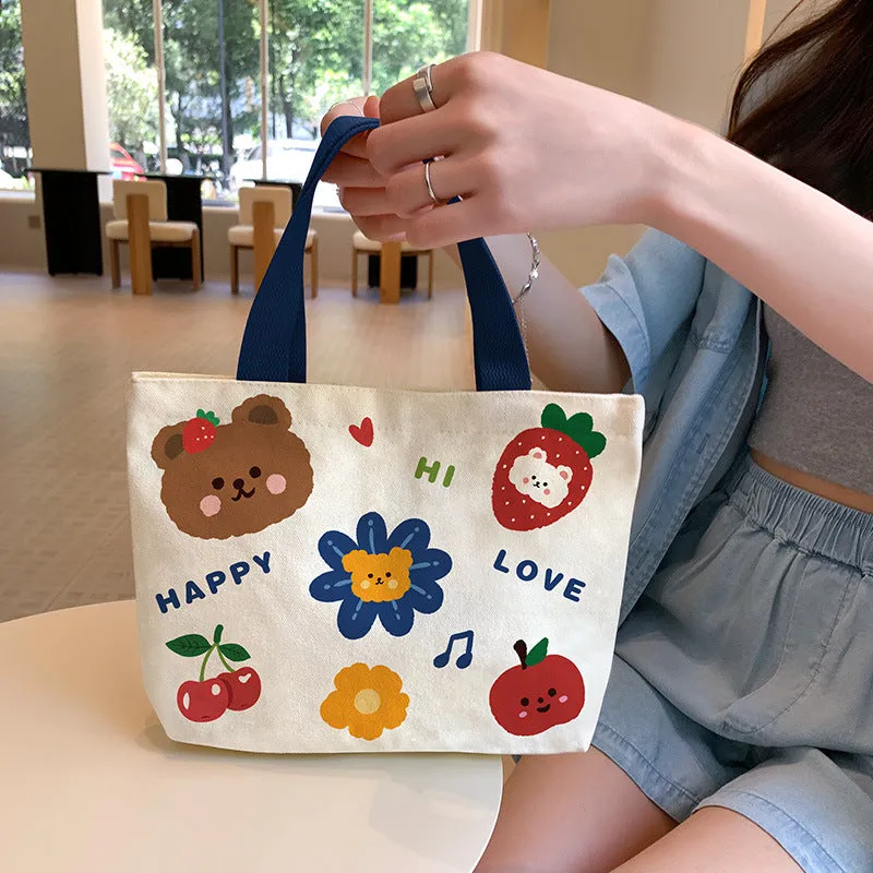 Women's Canvas Cartoon Cabs Korean Style Bags