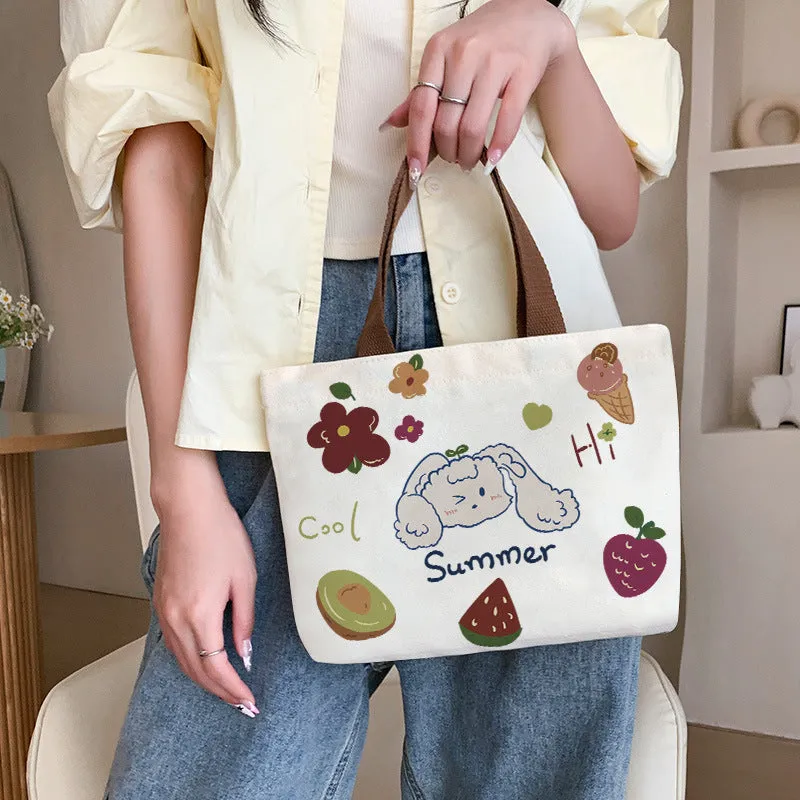 Women's Canvas Cartoon Cabs Korean Style Bags