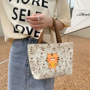 Women's Canvas Lunch Hand Holding Gift Handbags