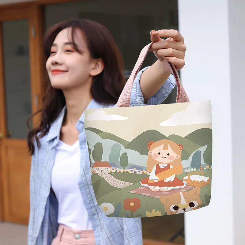 Women's Cloth Cute Summer Versatile Artistic Handbags