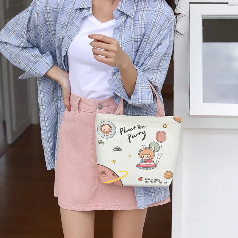 Women's Cloth Cute Summer Versatile Artistic Handbags
