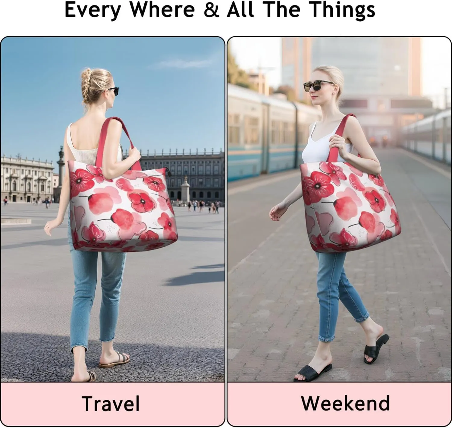 Women's Extra Large Weekender Travel Bag Carry on Canvas Duffel Bag Hospital Delivery Waterproof Overnight Tote
