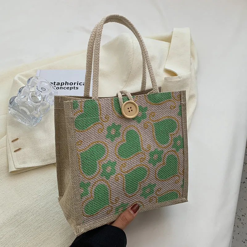 Women's Fresh Linen Lunch Outing Makeup Bags