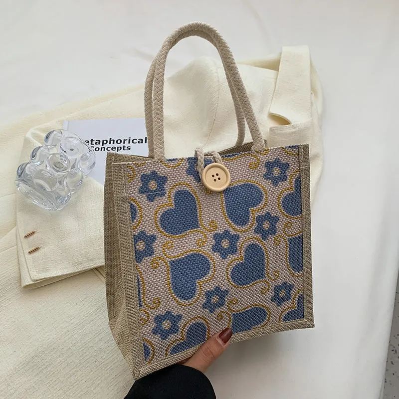 Women's Fresh Linen Lunch Outing Makeup Bags