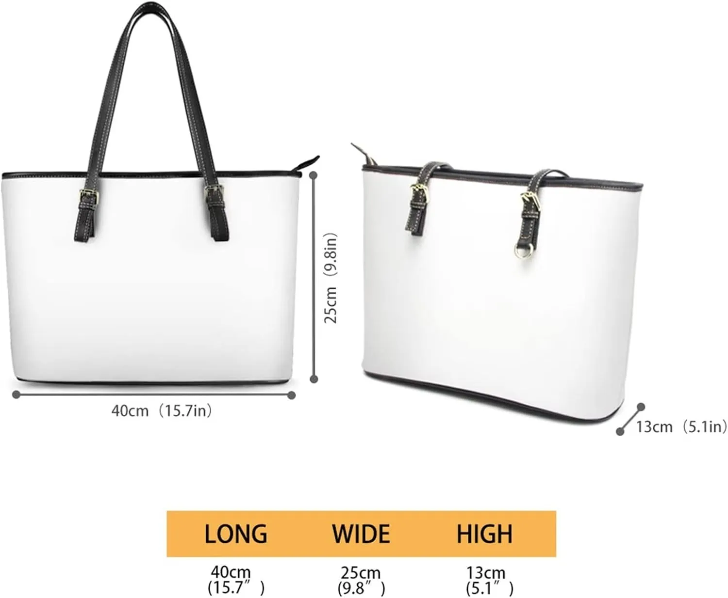 Womens Handbags PU Leather Top-handle Work Purse Large Capacity Zipper Satchel Shoulder Bag
