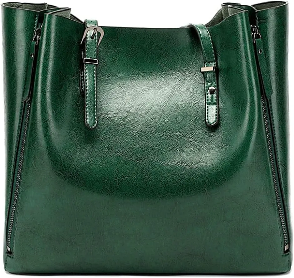 Women’s Leather Handbag Shoulder Bags Work Tote Bag Top Handle Bag Ladies Designer Purses Satchel（Brown）