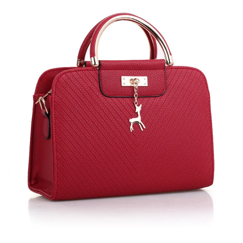 Women's Spring Elegant Corrugated Deer Ornaments Cute Handbags