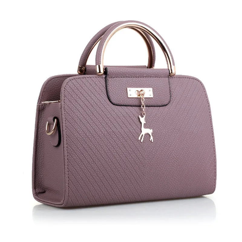 Women's Spring Elegant Corrugated Deer Ornaments Cute Handbags