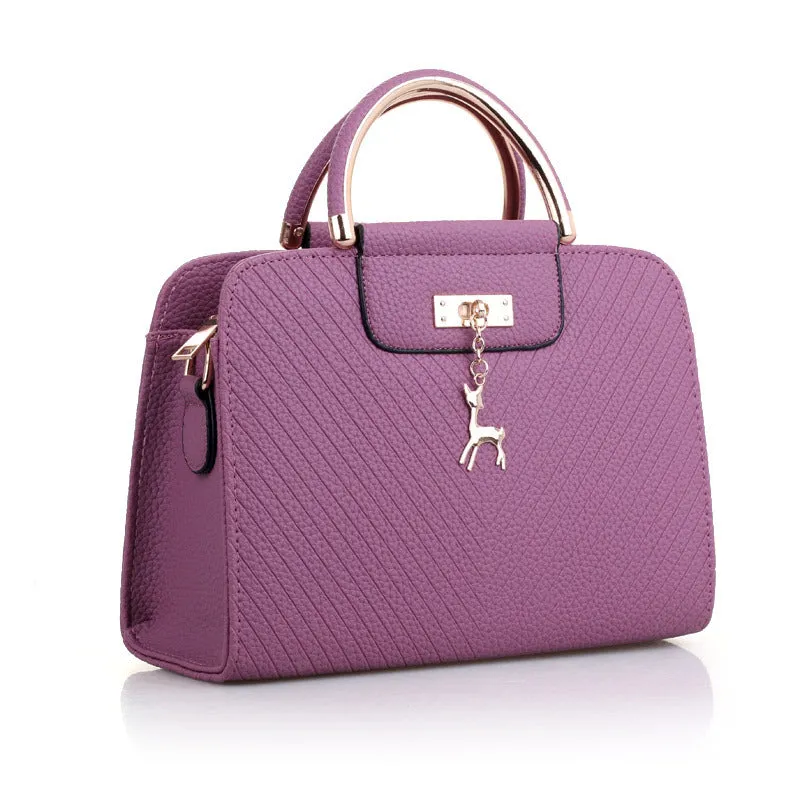 Women's Spring Elegant Corrugated Deer Ornaments Cute Handbags