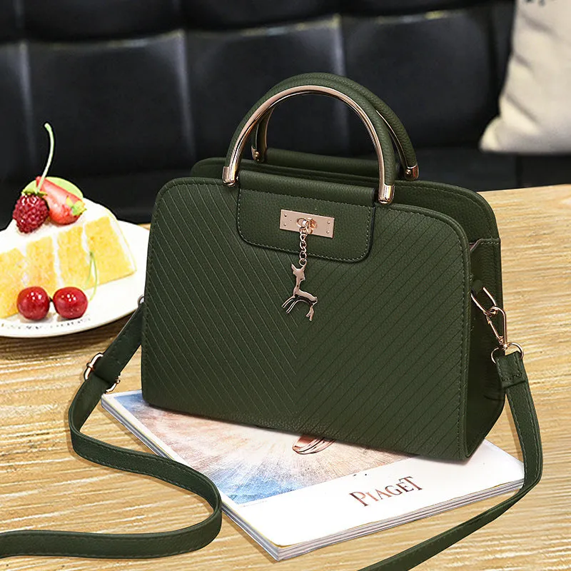 Women's Spring Elegant Corrugated Deer Ornaments Cute Handbags