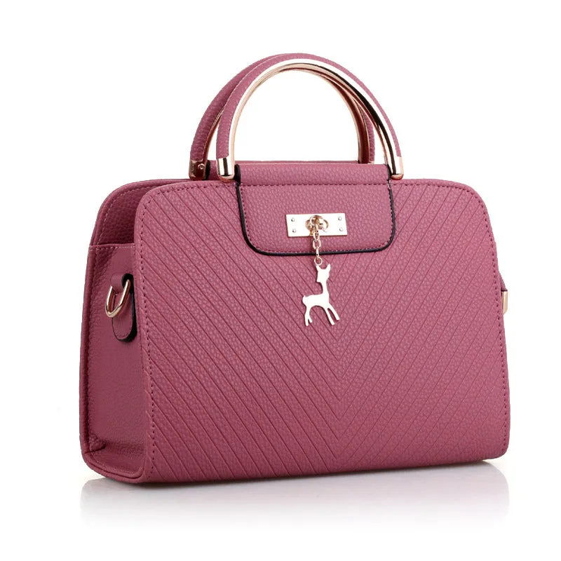 Women's Spring Elegant Corrugated Deer Ornaments Cute Handbags